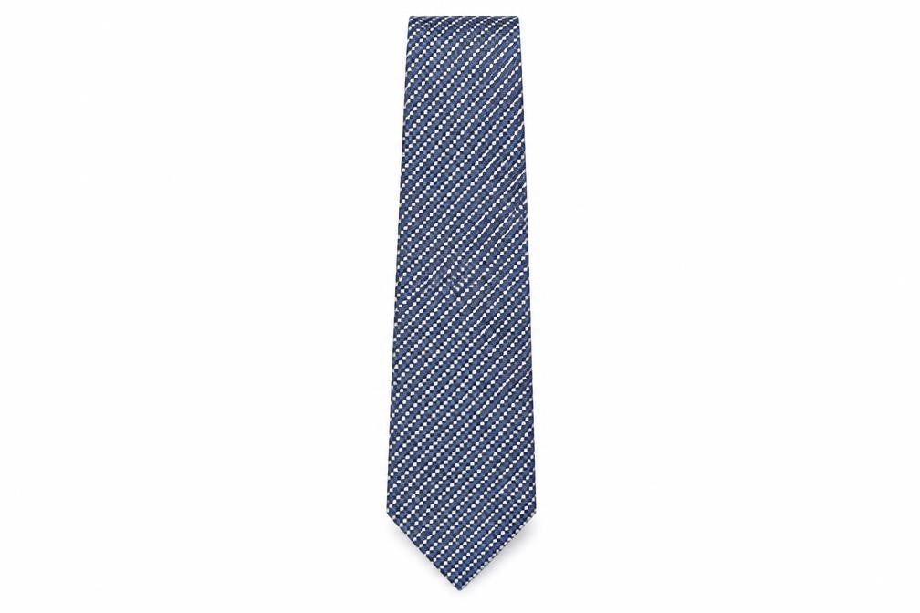 Front view of Marks & Spencer men’s multicoloured plaids & checks polyester pointed tie one size