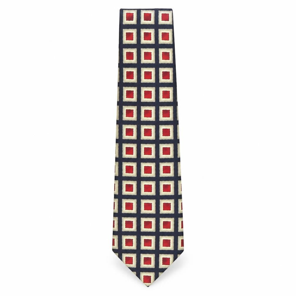 Front view of Marks & Spencer men’s multicoloured geometric polyester pointed tie one size