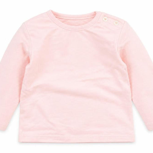 Bluezoo Baby Pink Polka Dot Cotton Basic T-Shirt Size 3-6 Months Round Neck Snap