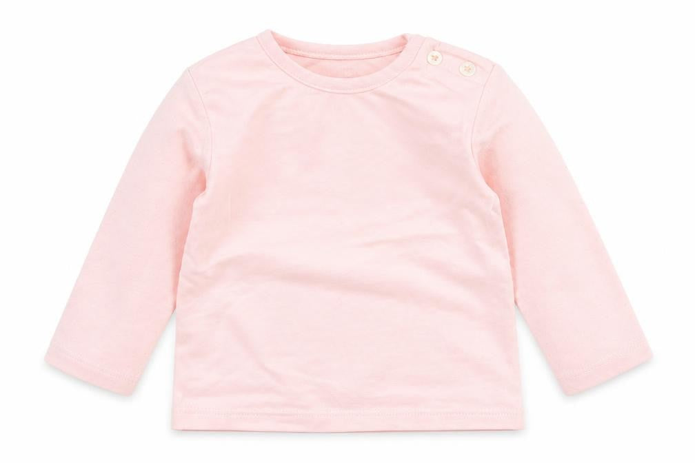 Bluezoo Baby Pink Polka Dot Cotton Basic T-Shirt Size 3-6 Months Round Neck Snap