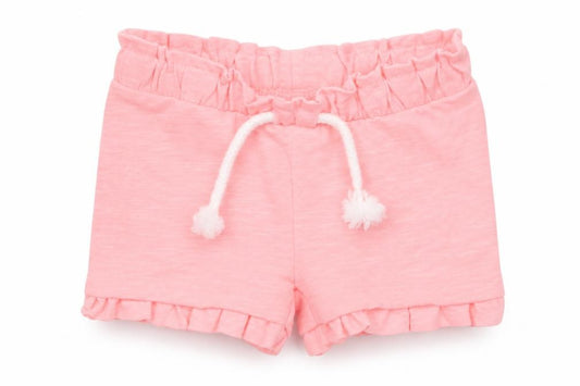 Front view of F&F Baby Pink Polyester sweatpants, size 3-6, Months Drawstring