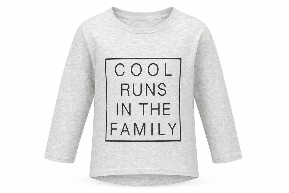 Dunnes Stores Girls Grey  Cotton Basic T-Shirt Size 2-3 Years Crew Neck  - Cool Runs in the Family