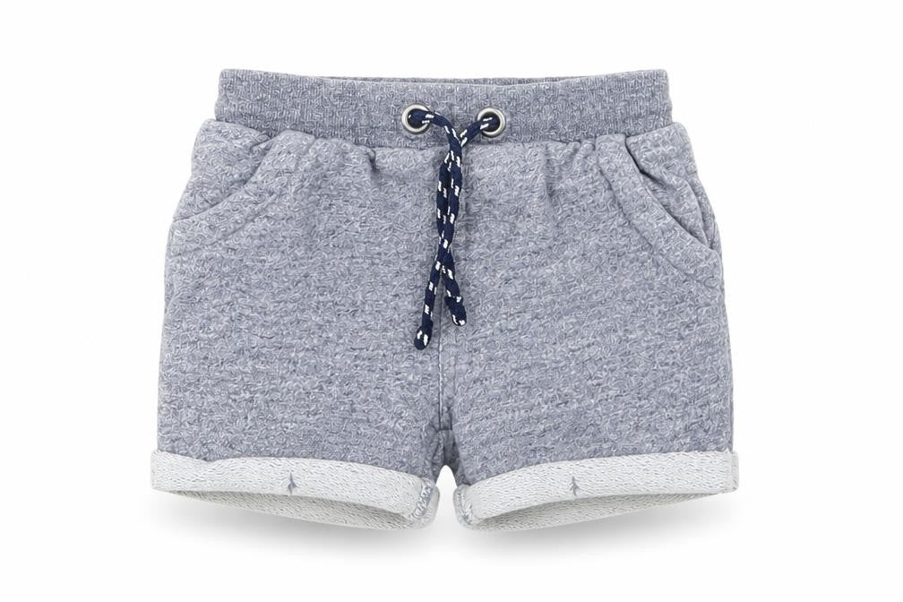 Marks and Spencer Boys Blue  Cotton Cropped Trousers Size 18 Months  Drawstring