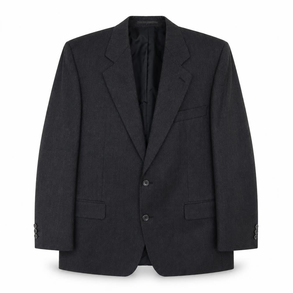 Front view of Greenwoods men’s grey wool jacket blazer, size 42
