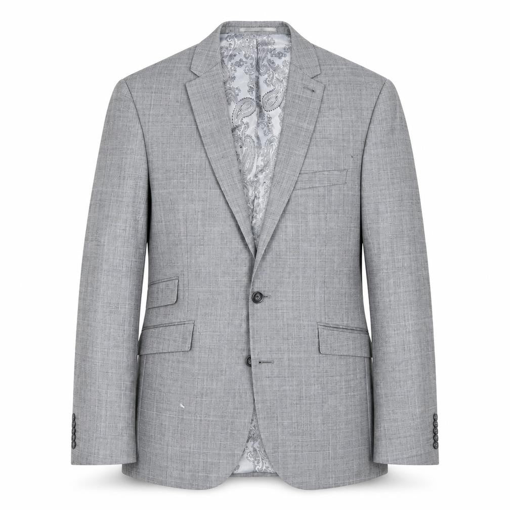 Taylor & Wright Mens Grey Plaid Polyacrylate Fibre Jacket Blazer Size 38   - Tailored fit