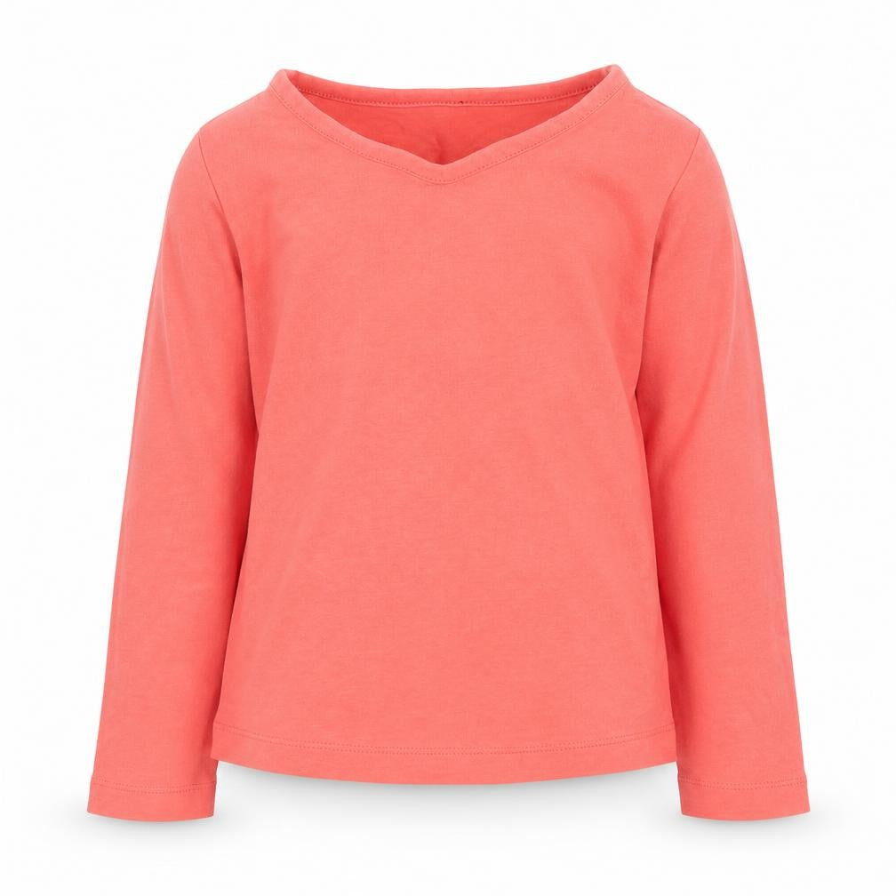 Front view of St Bernard girls’ pink cotton basic t-shirt, size 3, years round neck pullover
