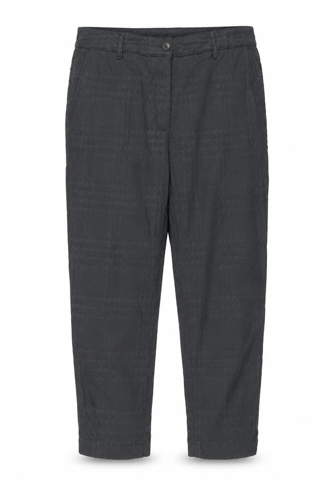 Masai Mens Grey Plaid Viscose Trousers  Size L L29 in Regular Zip