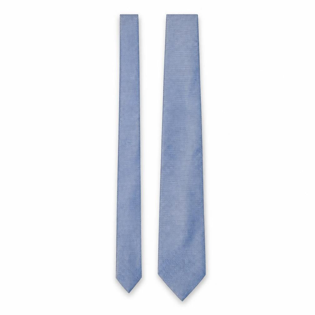 Front view of Marks & Spencer men’s blue grenadine polyester pointed tie one size