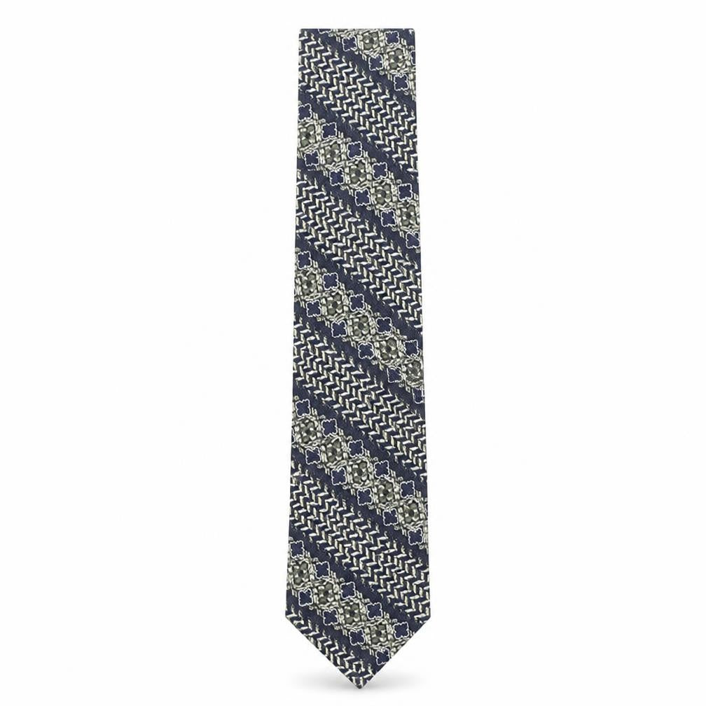 Front view of Marks & Spencer men’s multicoloured geometric polyester pointed tie one size