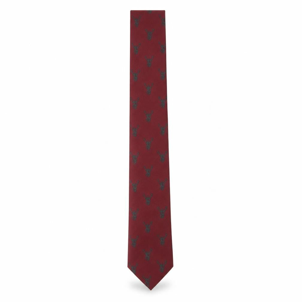 Front view of Autograph men’s red geometric polyester pointed tie one size