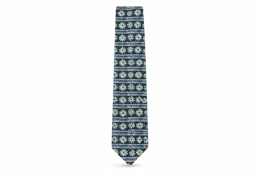 Front view of Marks & Spencer men’s multicoloured geometric polyester pointed tie one size