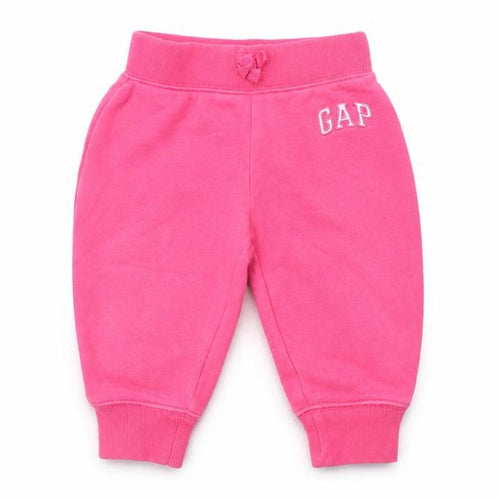 Gap Baby Pink  Cotton Jogger Trousers Size 12-18 Months  Drawstring
