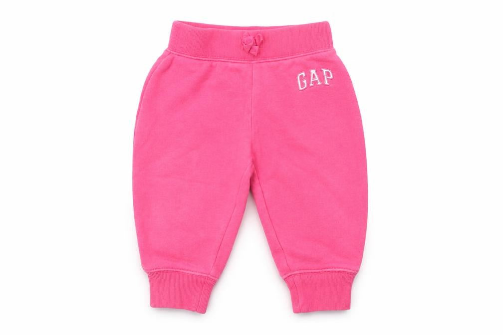 Gap Baby Pink  Cotton Jogger Trousers Size 12-18 Months  Drawstring