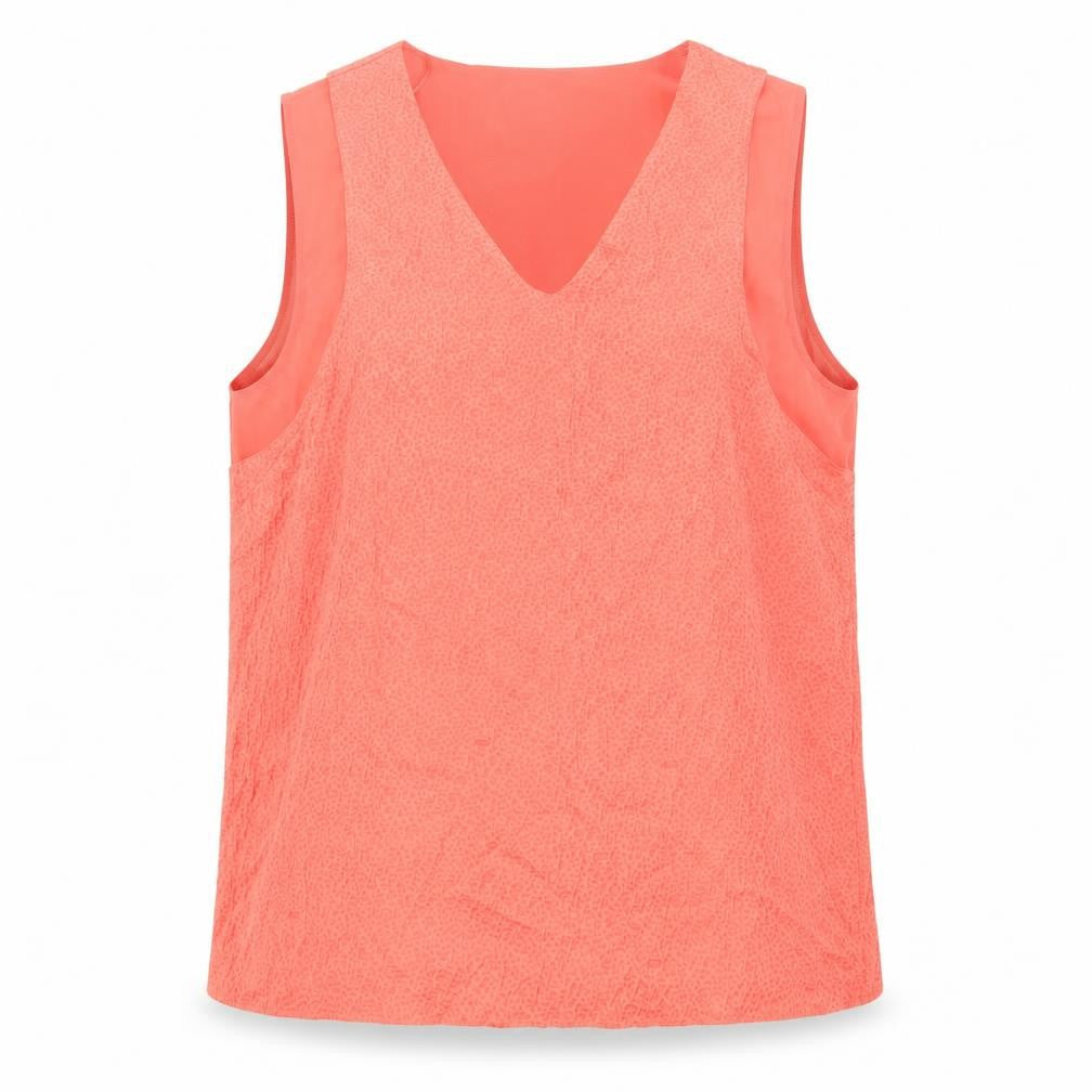 Front view of Next women’s pink polyester basic blouse, size UK 20, v-neck