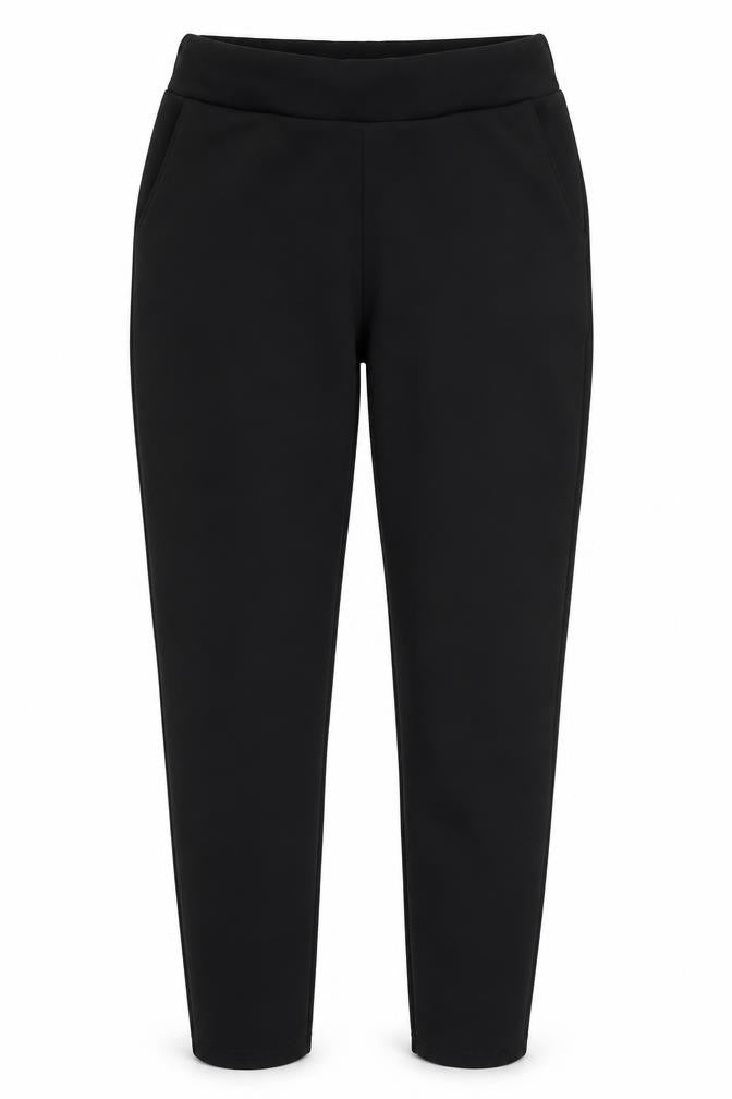Boohoo Womens Black  Polyester Carrot Trousers Size 10 L25 in Regular
