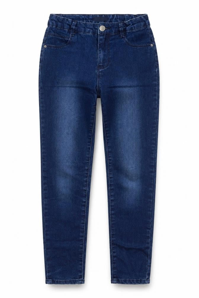 RESERVED Girls Black  Cotton Skinny Jeans Size 11 Years  Regular Button