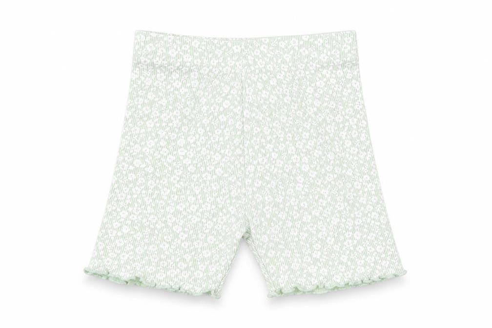 George  Green Floral 100% Cotton Capri Leggings Size 12-18 Months  Pullover - Ribbed