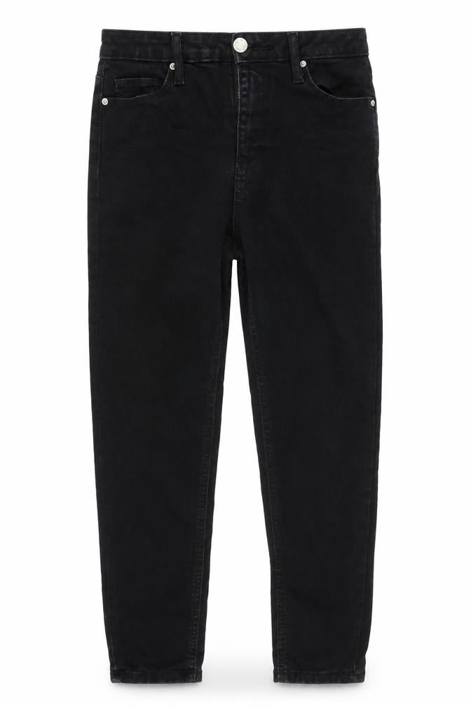 Miss Selfridge Girls Black  Cotton Straight Jeans Size 10 Years L24 in Regular Zip