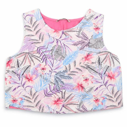 George Girls Pink Floral Viscose Camisole Tank Size 11-12 Years Round Neck