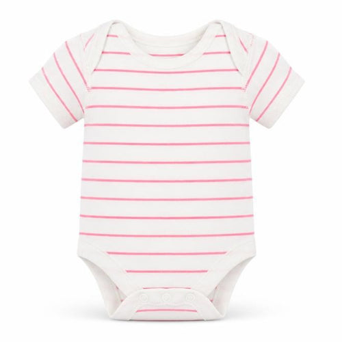 Marks and Spencer Baby White Striped Cotton Babygrow One-Piece Size Newborn  Snap