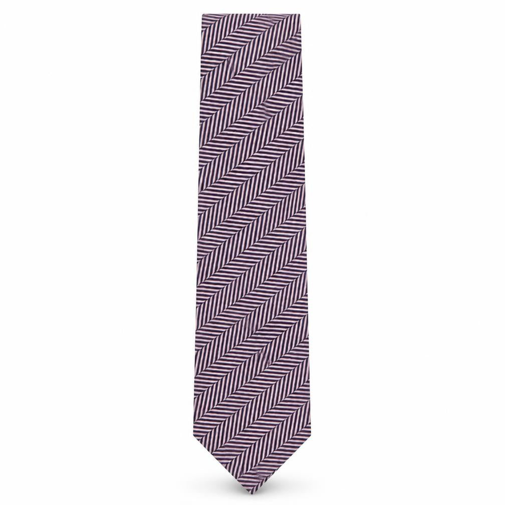 Front view of Leonardo Deici x men’s multicoloured striped silk pointed tie one size