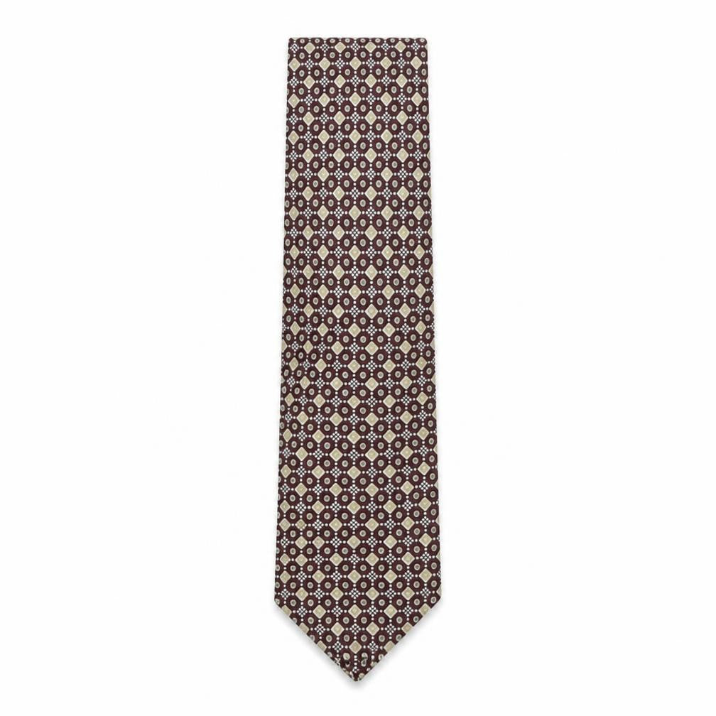 Front view of Galvani men’s multicoloured geometric polyester pointed tie one size