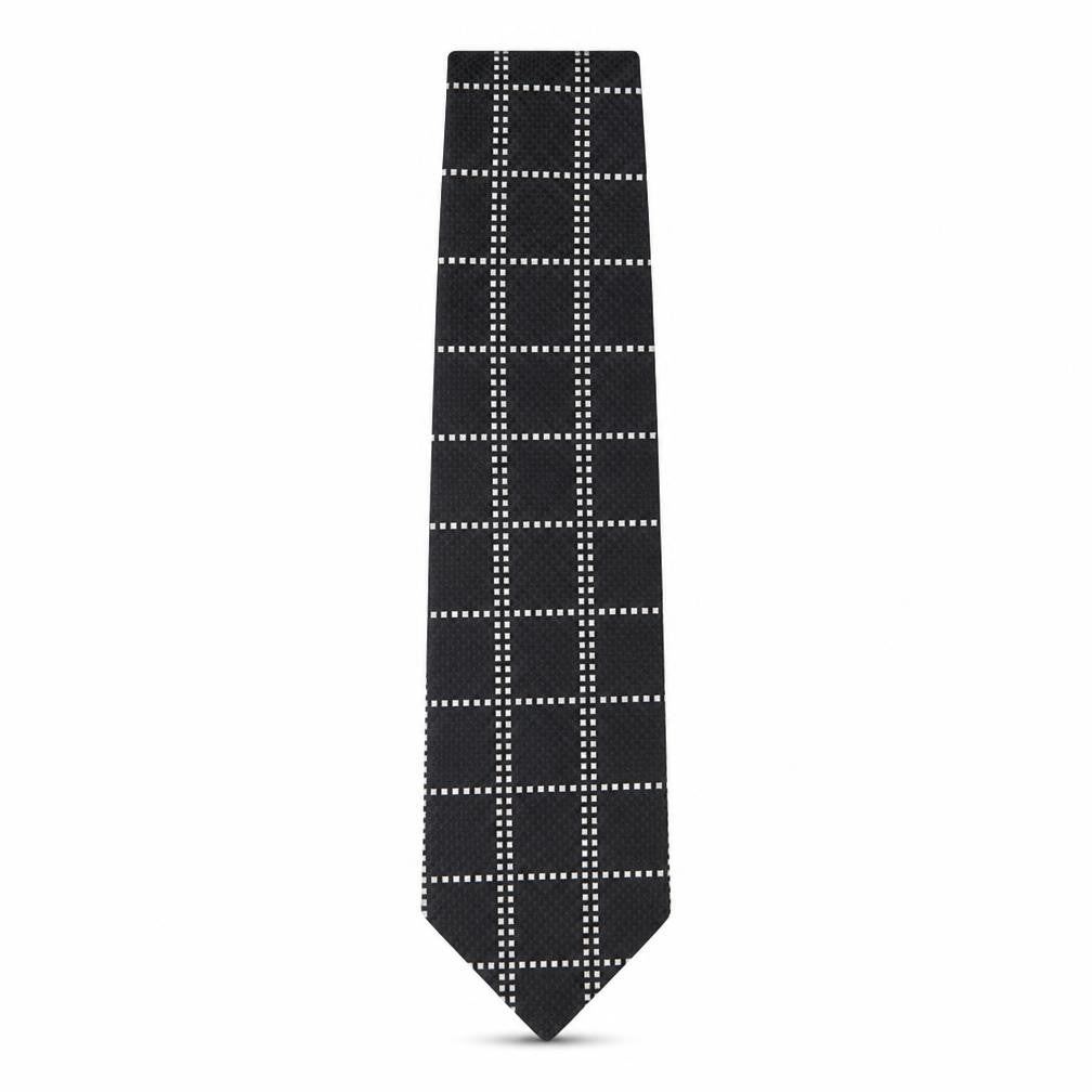 Front view of Next men’s multicoloured plaids & checks silk pointed tie one size