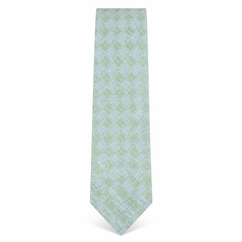 Croft & Barrow Mens Green Plaids & Checks Silk Pointed Tie One Size