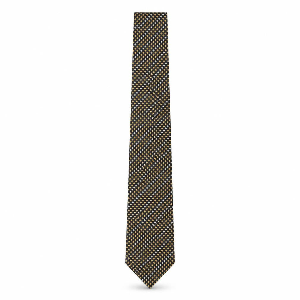 Jason & Vouge  Mens Multicoloured Plaids & Checks Silk Pointed Tie One Size