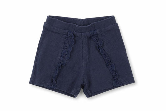 Front view of Primark Baby Blue Cotton Cropped Trousers, size 9-12, Months