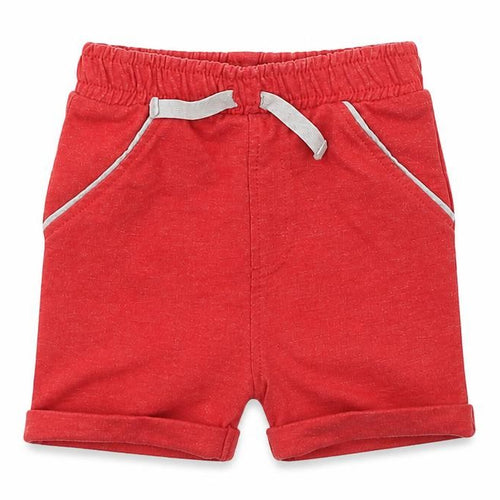 George Boys Red  Cotton Cropped Trousers Size 6-9 Months