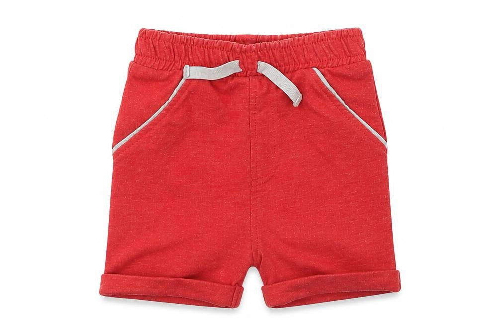 George Boys Red  Cotton Cropped Trousers Size 6-9 Months