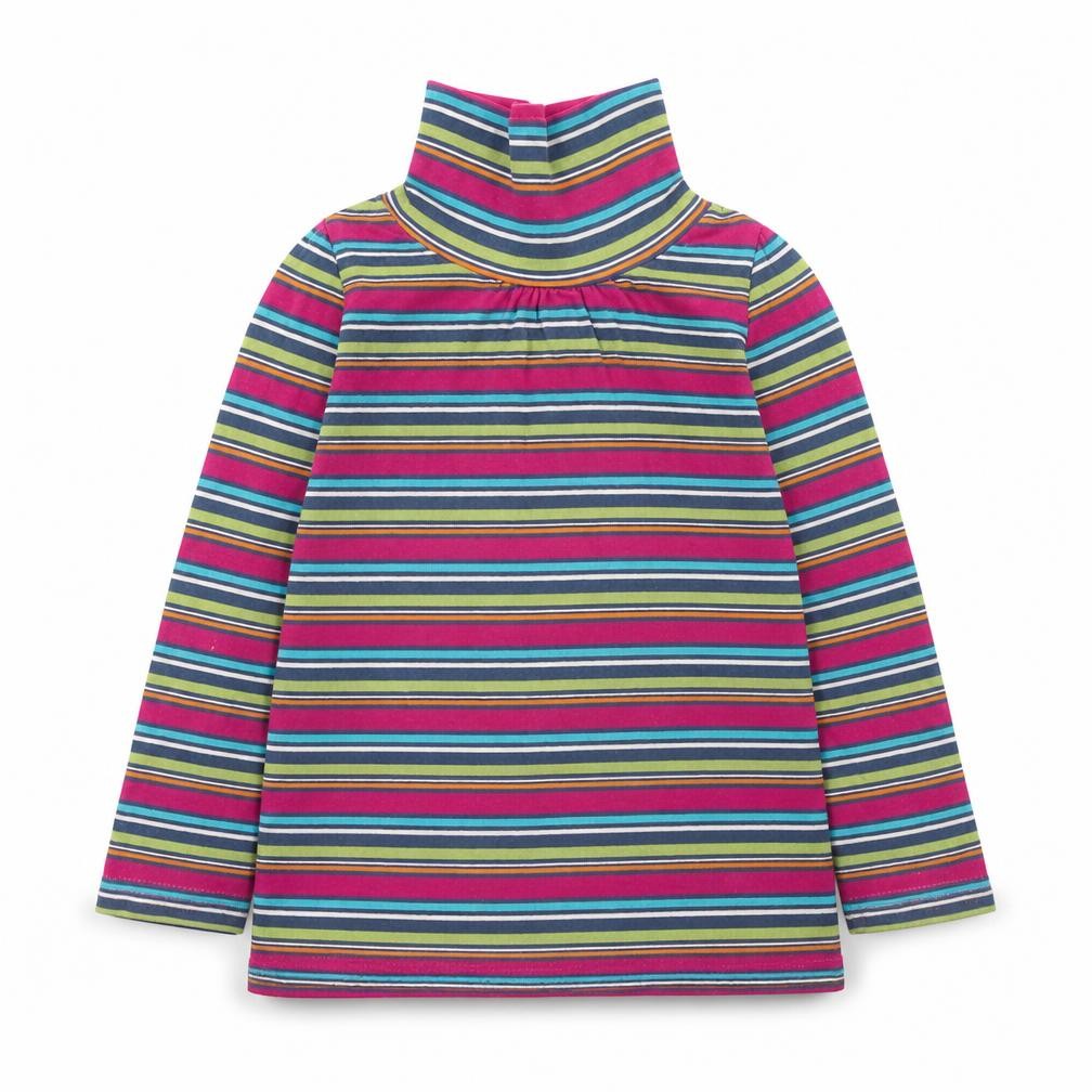Indigo Girls Multicoloured Striped Cotton Pullover T-Shirt Size 2-3 Years Roll Neck