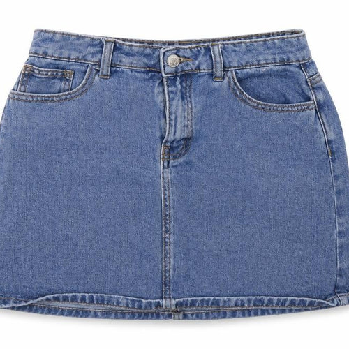 Denim co. Womens Blue  Cotton A-Line Skirt Size 12   Zip