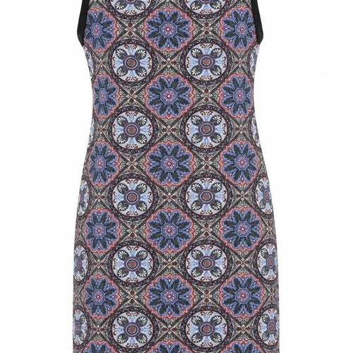 New Look Womens Blue Paisley Viscose Pencil Dress  Size 10  Round Neck Pullover