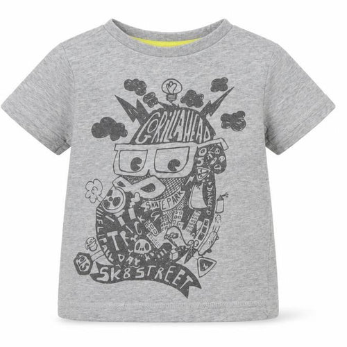 F&F Baby Grey  Cotton Pullover T-Shirt Size 12-18 Months Crew Neck