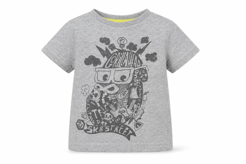 F&F Baby Grey  Cotton Pullover T-Shirt Size 12-18 Months Crew Neck
