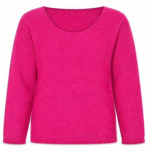 Amara Reya Womens Pink Scoop Neck  Acrylic Pullover Jumper Size XL