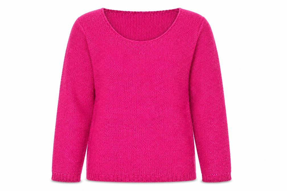 Amara Reya Womens Pink Scoop Neck  Acrylic Pullover Jumper Size XL