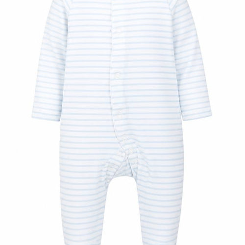 Lullaby Baby White Striped 100% Cotton Babygrow One-Piece Size 24 Months  Snap