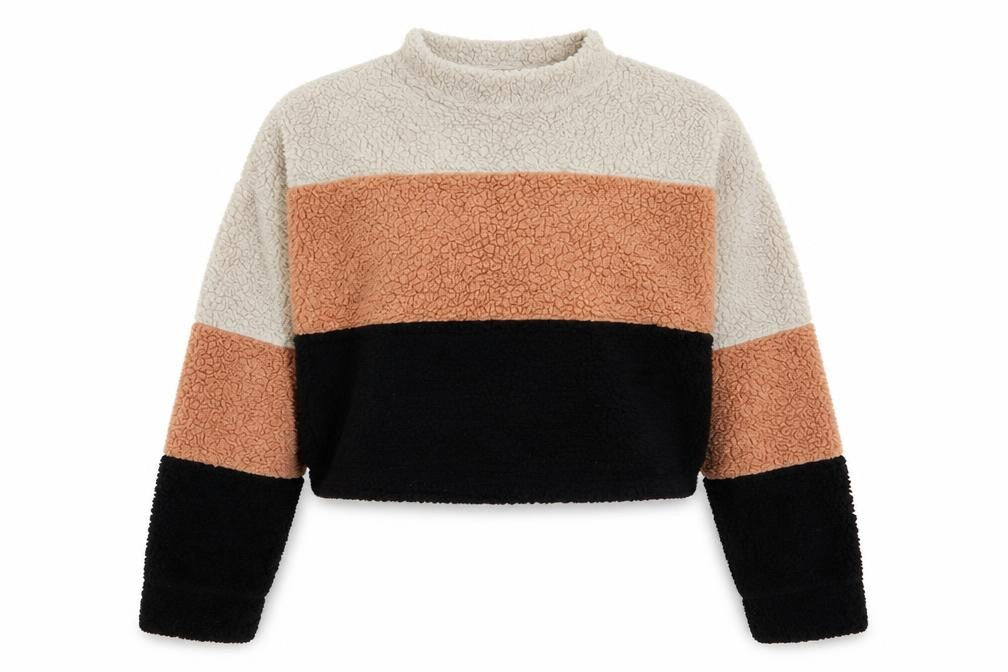 Front view of Missguided women’s multicoloured polyester pullover sweatshirt, size UK 16, pullover