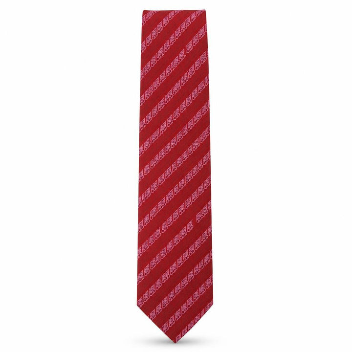 John Lewis Mens Red Geometric Silk Pointed Tie One Size