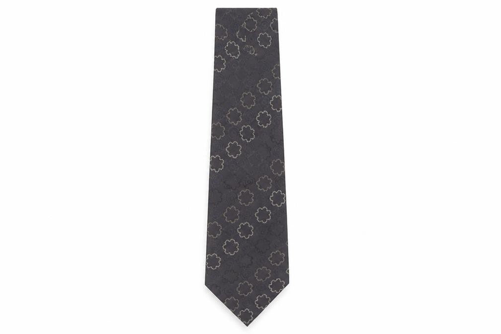 Front view of Next men’s multicoloured geometric silk pointed tie one size