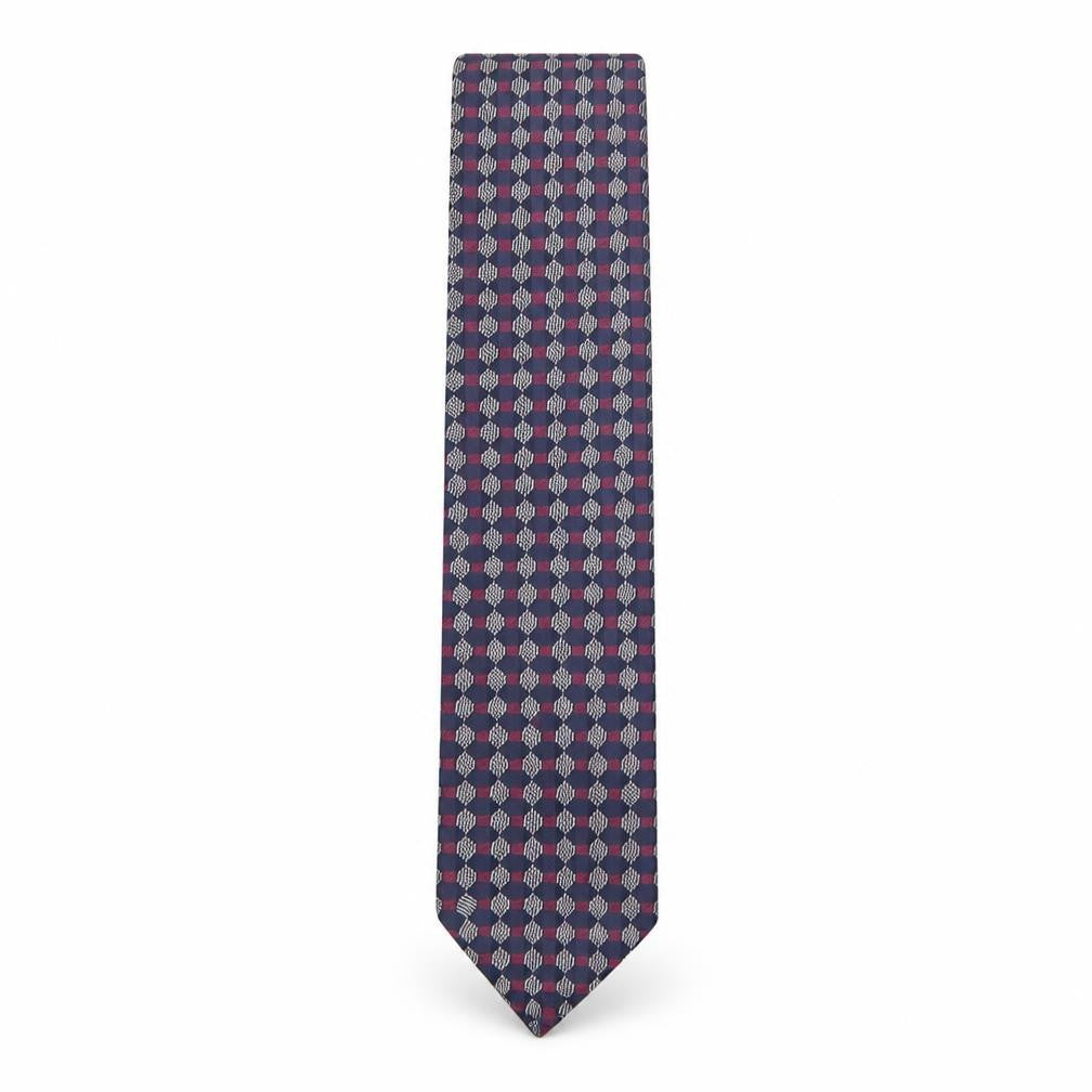Tiziana Bossi Mens Multicoloured Plaids & Checks Silk Pointed Tie One Size