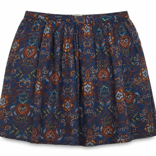 Indigo Womens Blue Geometric Viscose A-Line Skirt Size 12