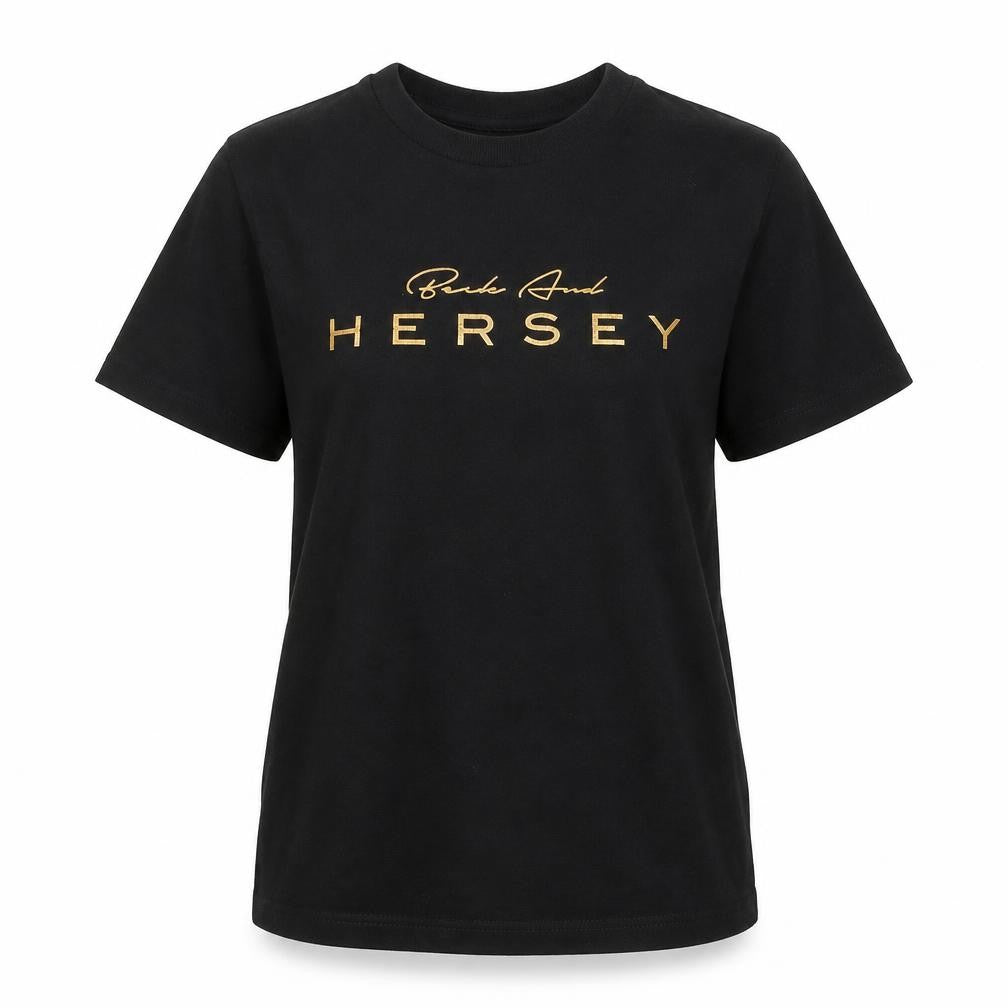 Beck & Hersey  Womens Black  100% Cotton Basic T-Shirt Size 10 Crew Neck - Size 10-12