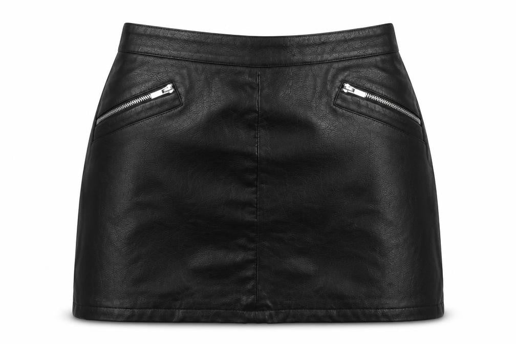 Dorothy Perkins Womens Black  Polyester A-Line Skirt Size 10   Zip