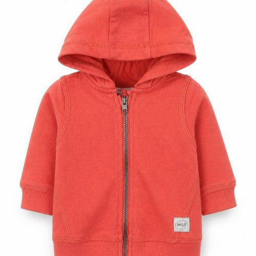 F&F Baby Red  Cotton Full Zip Jumper Size 0-3 Months  Zip