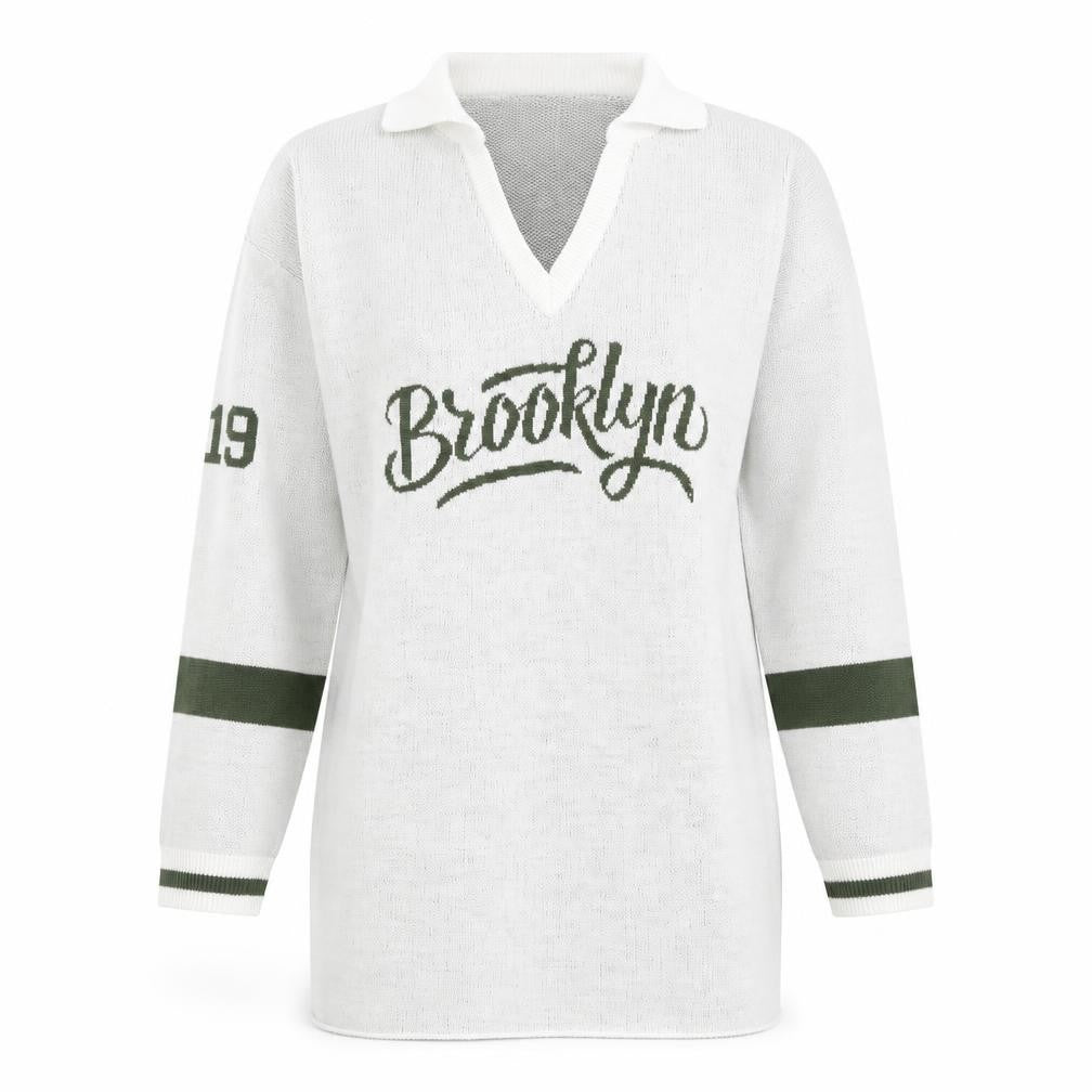 I SAW IT FIRST Womens Grey V-Neck  Acrylic Pullover Jumper Size XS   - Brooklyn, Longline
