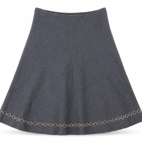 Zara Womens Grey  Viscose Skater Skirt Size S